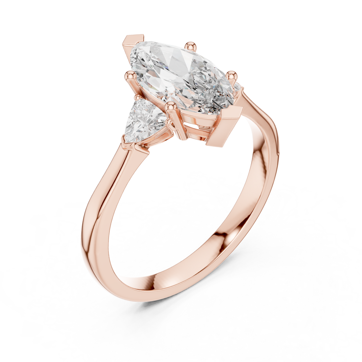 Marquise Cut Three-Stone Diamond Ring