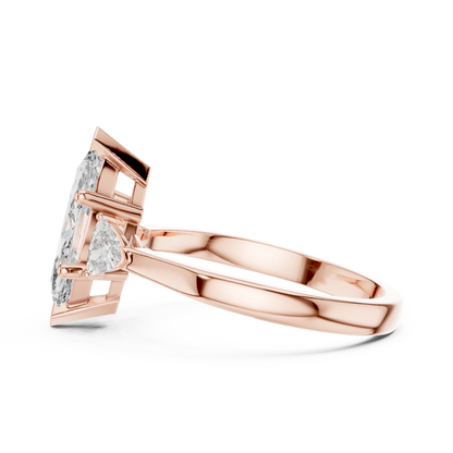 Marquise Cut Three-Stone Diamond Ring
