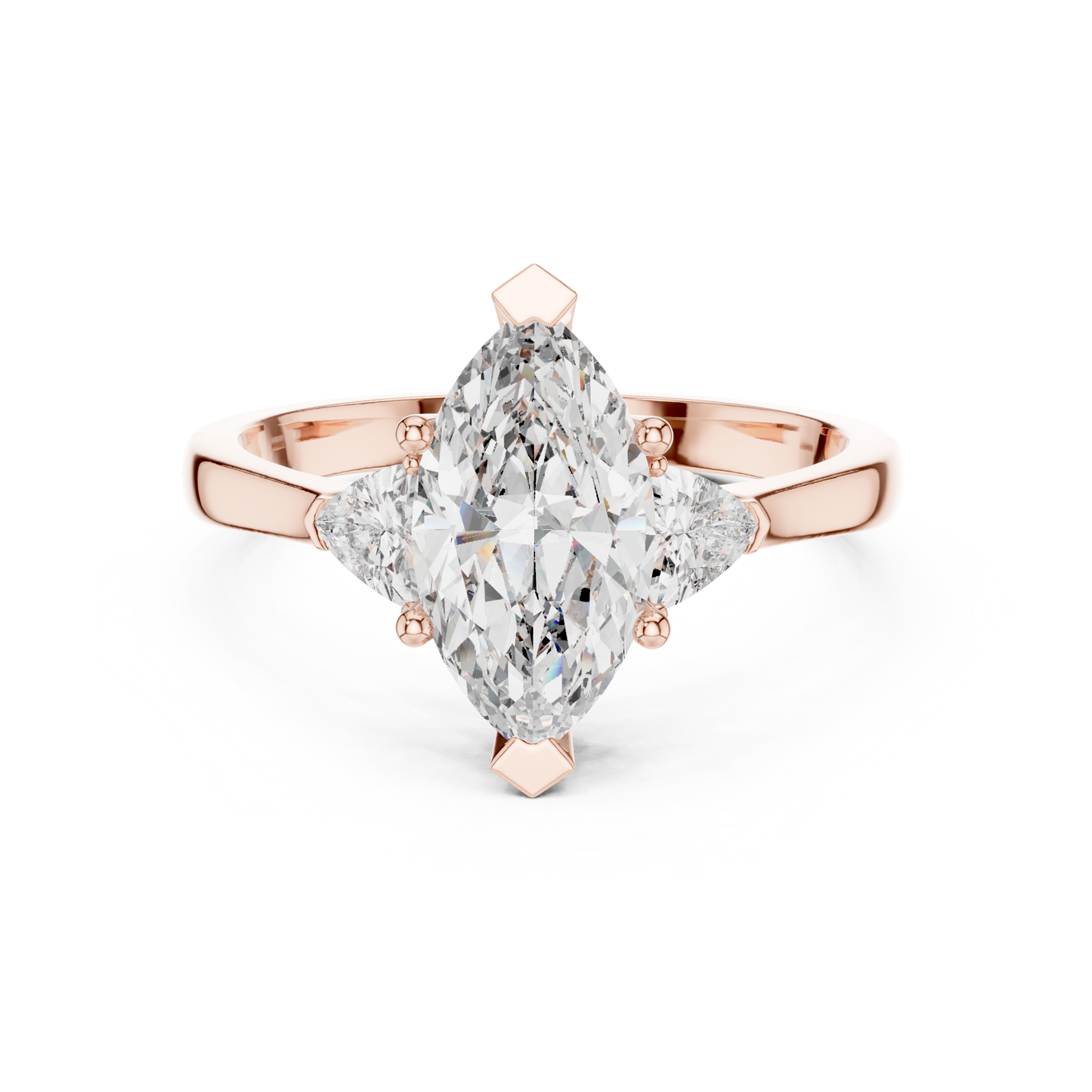 Marquise Cut Three-Stone Diamond Ring