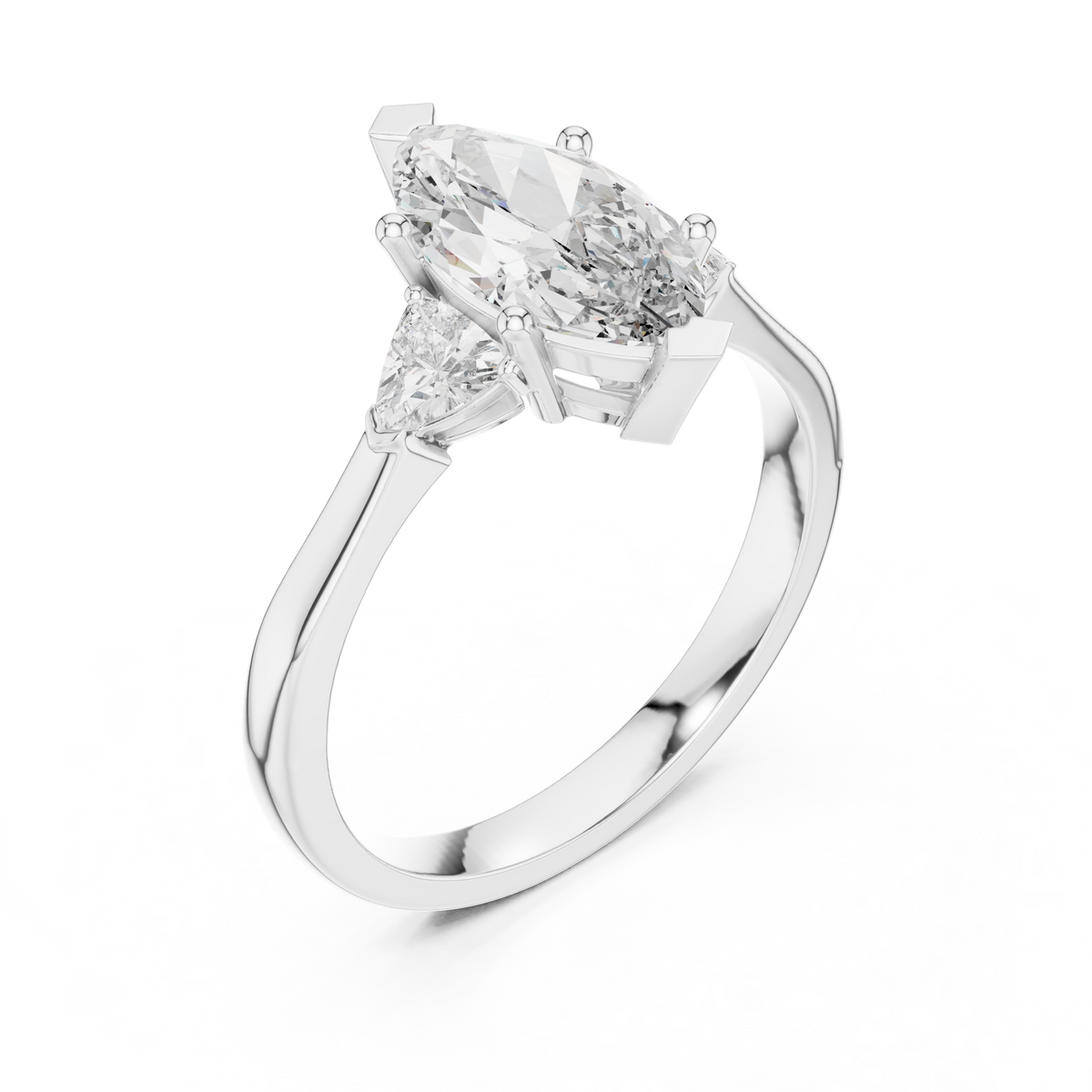 Marquise Cut Three-Stone Diamond Ring