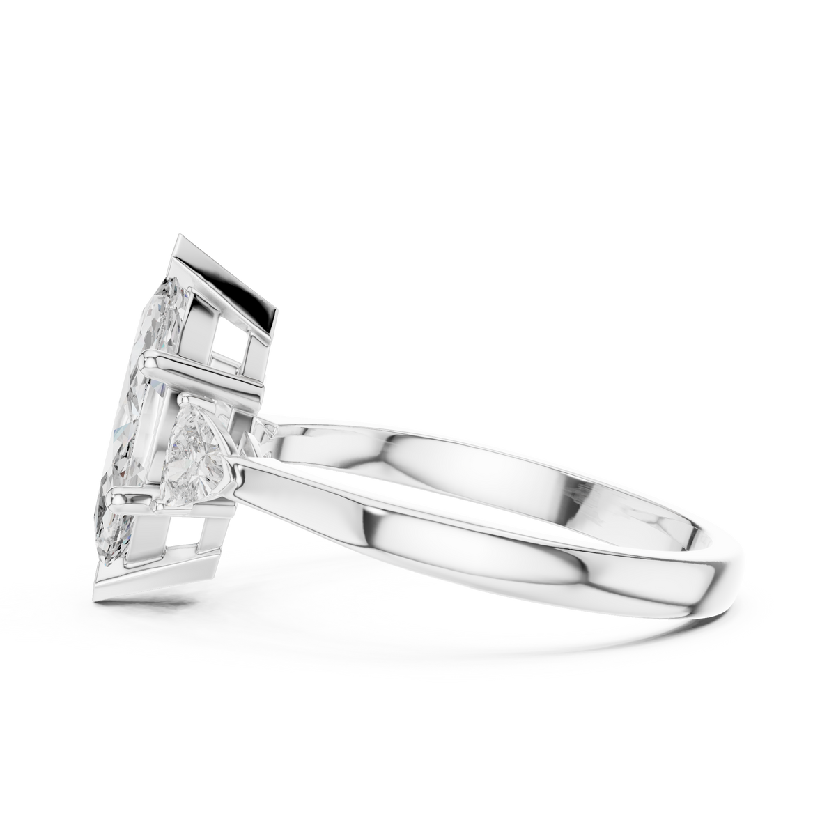 Marquise Cut Three-Stone Diamond Ring