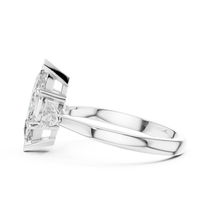 Marquise Cut Three-Stone Diamond Ring