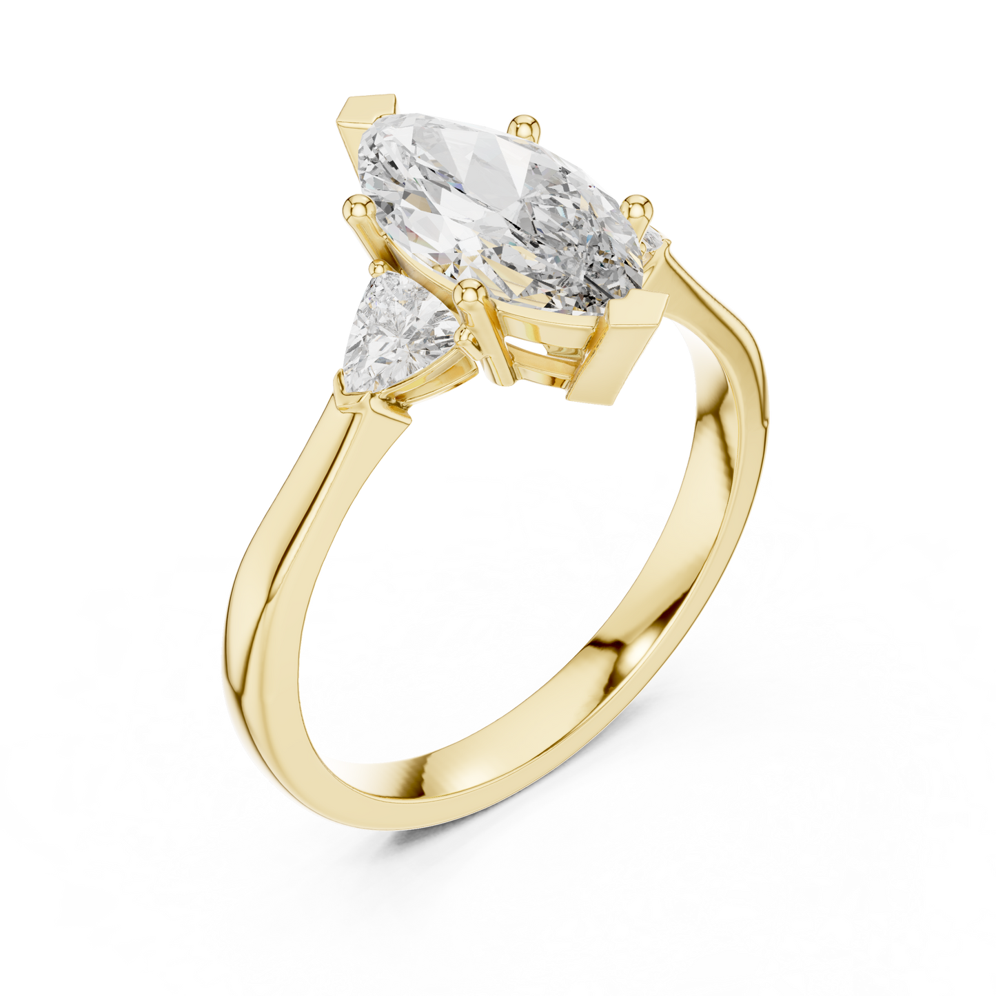 Marquise Cut Three-Stone Diamond Ring