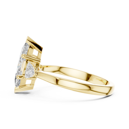 Marquise Cut Three-Stone Diamond Ring
