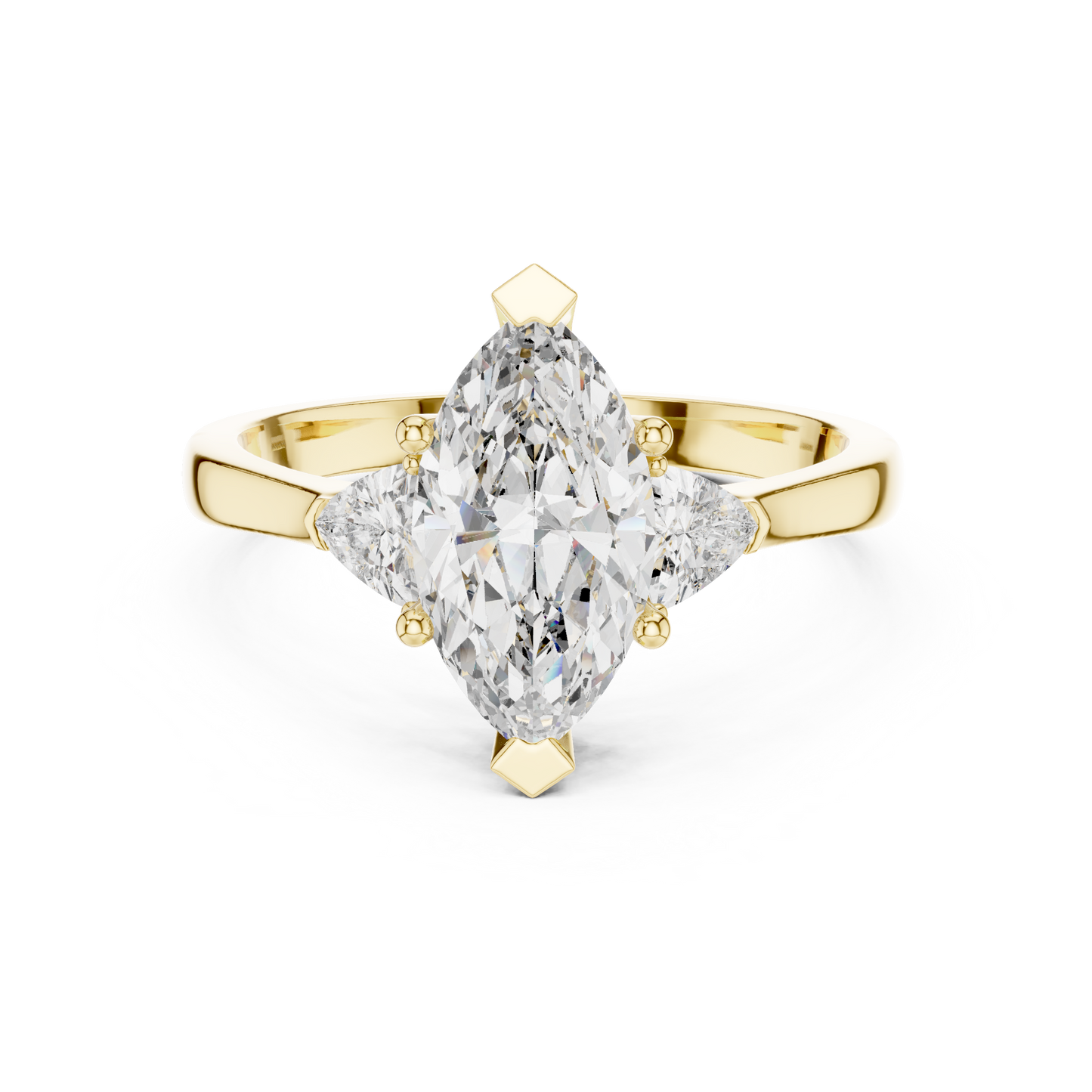 Marquise Cut Three-Stone Diamond Ring