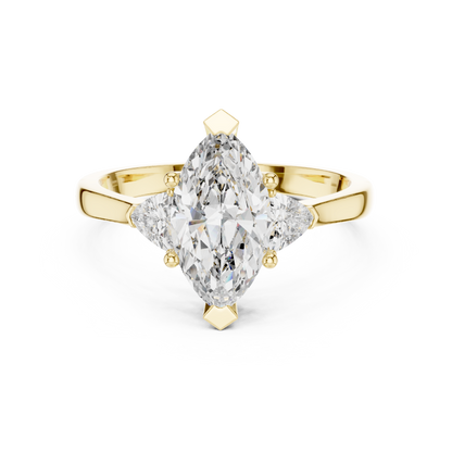 Marquise Cut Three-Stone Diamond Ring