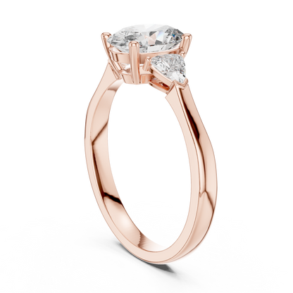 Oval Cut Three-Stone Diamond Ring