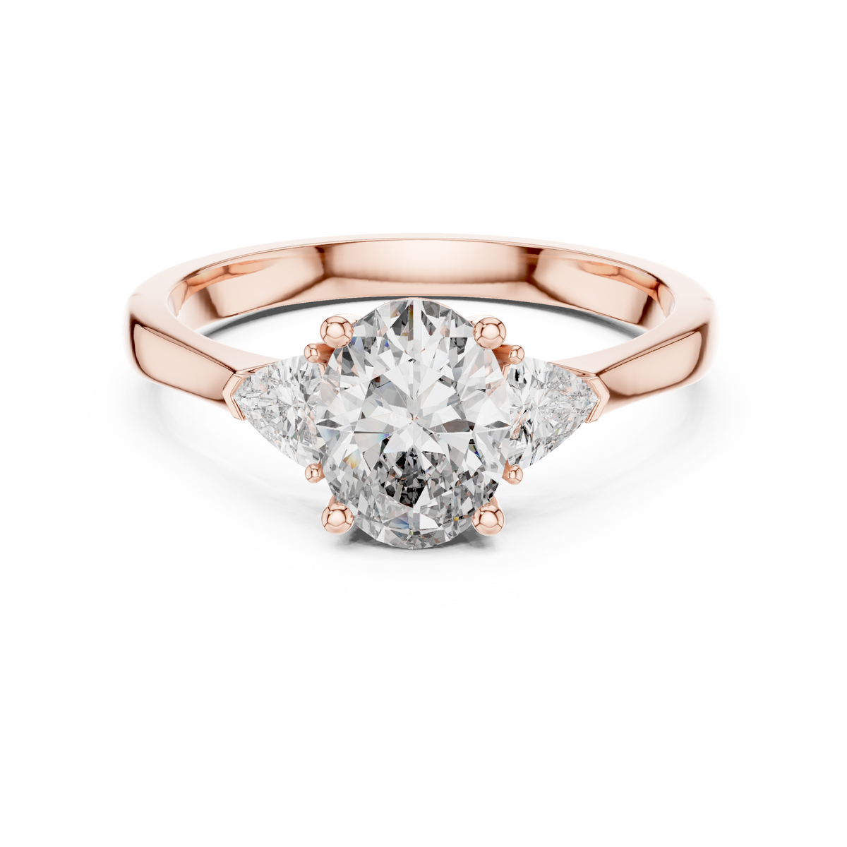 Oval Cut Three-Stone Diamond Ring