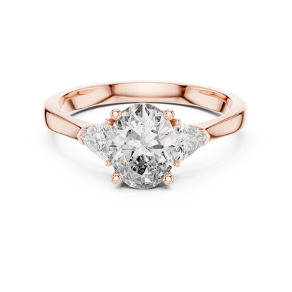 Oval Cut Three-Stone Diamond Ring