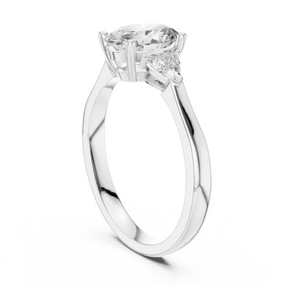 Oval Cut Three-Stone Diamond Ring