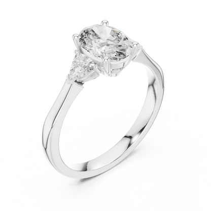Oval Cut Three-Stone Diamond Ring