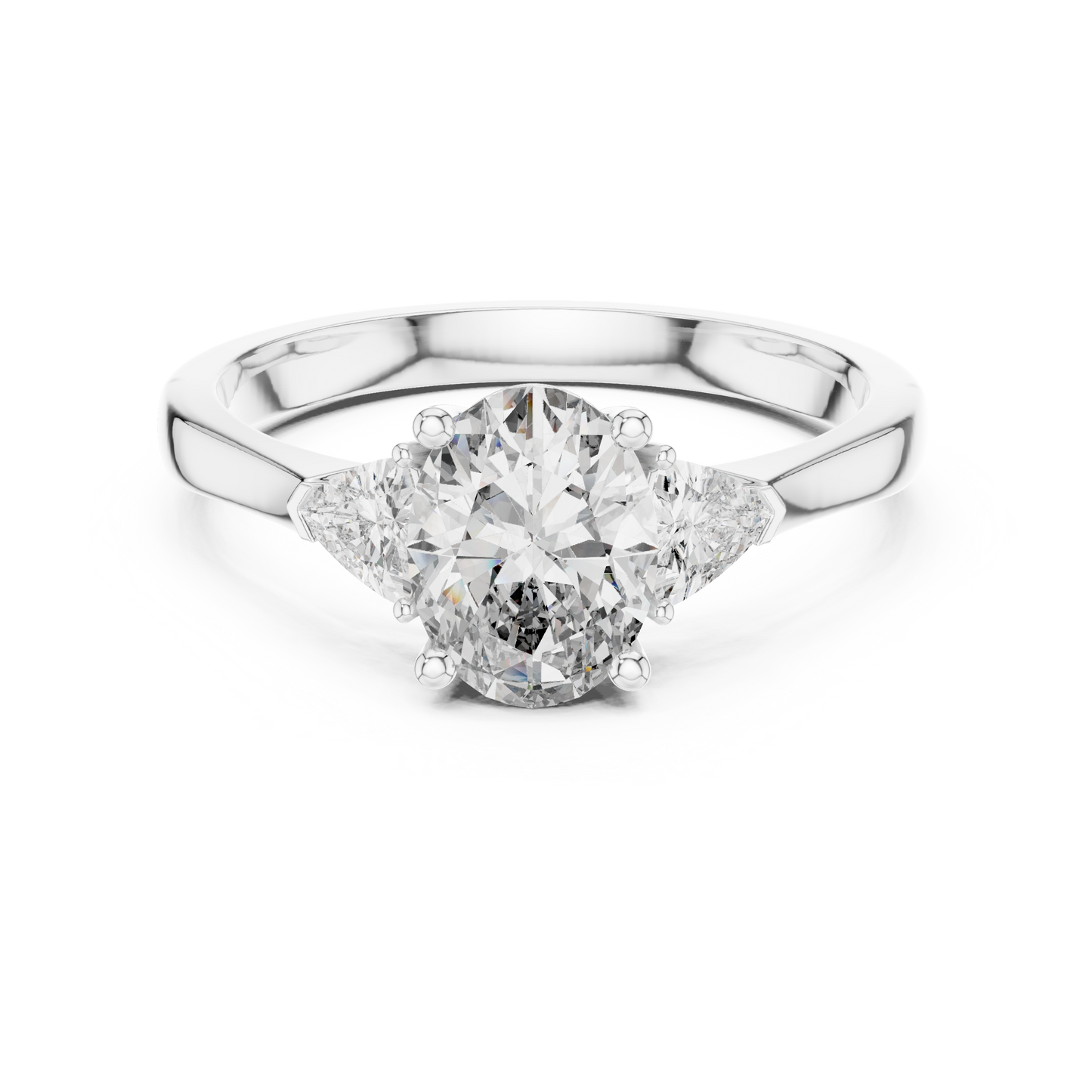 Oval Cut Three-Stone Diamond Ring