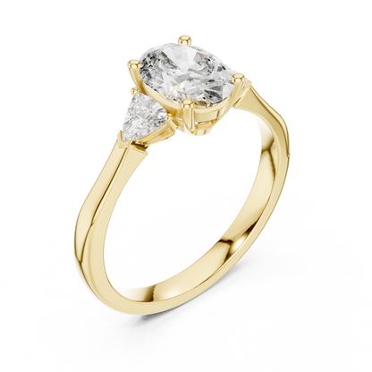 Oval Cut Three-Stone Diamond Ring