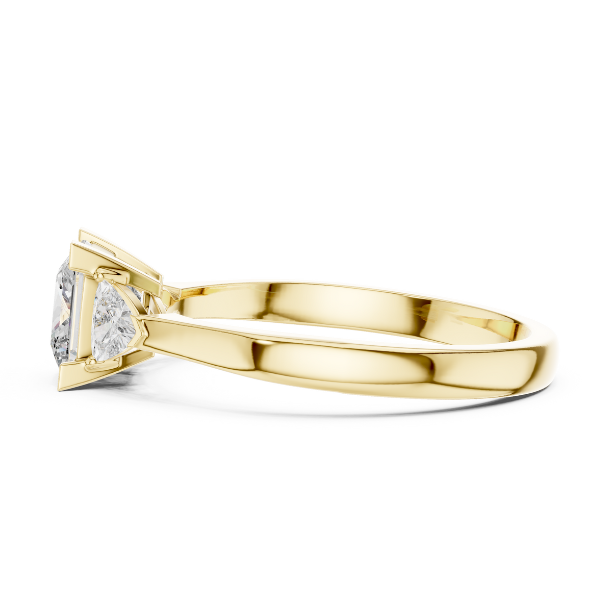 Princess Cut Three-Stone Diamond Ring