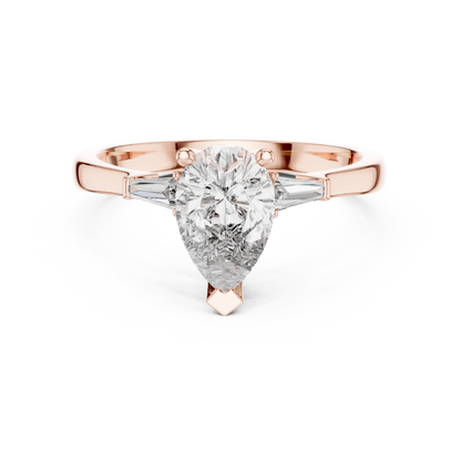 Pear Radiance Three-Stone Ring