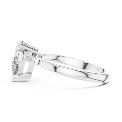 Pear Radiance Three-Stone Ring