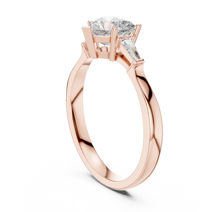 Aurora Heart Three-Stone Ring