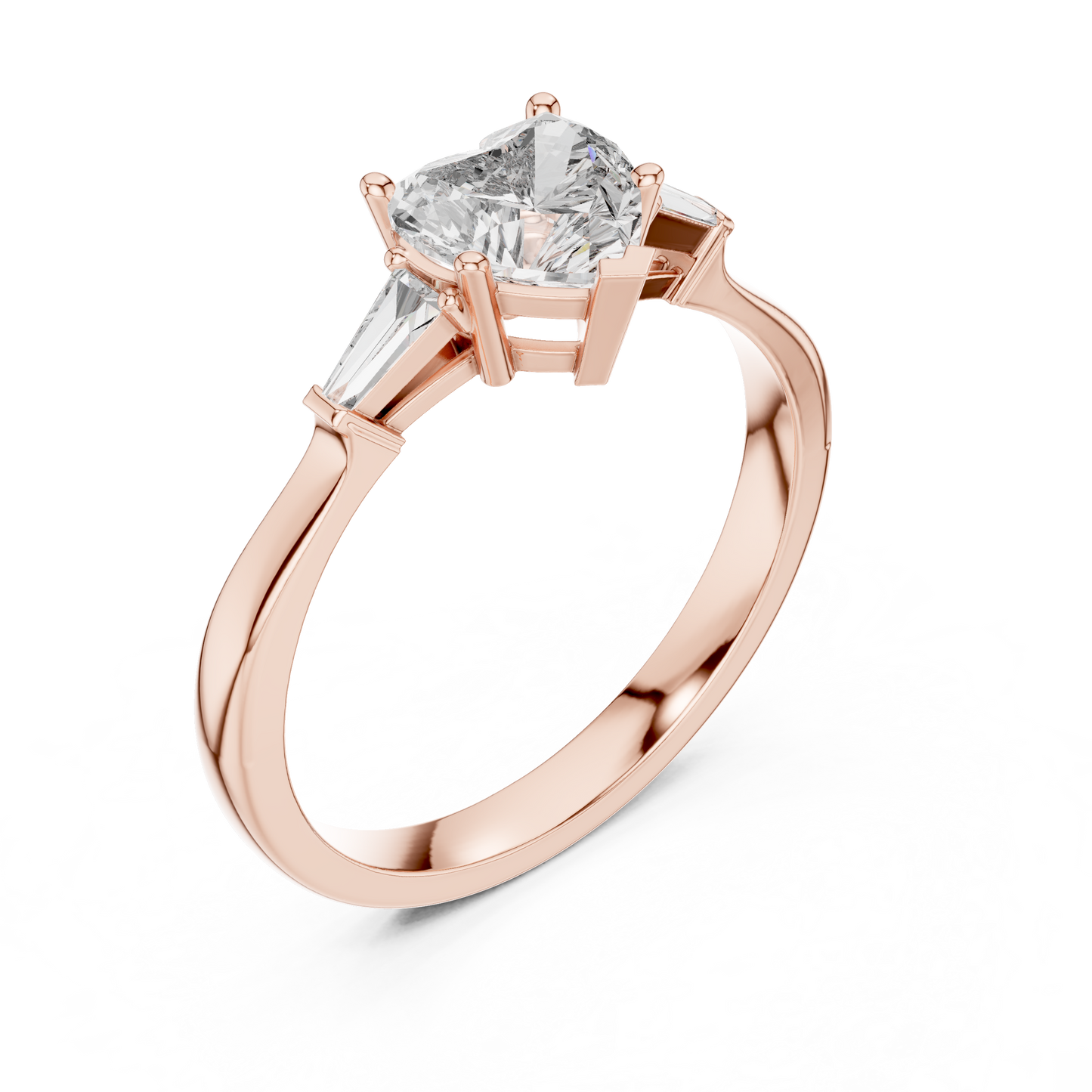 Aurora Heart Three-Stone Ring