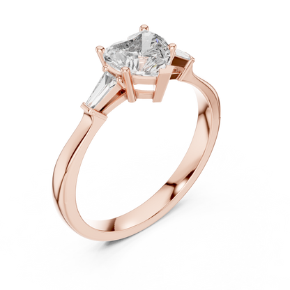 Aurora Heart Three-Stone Ring