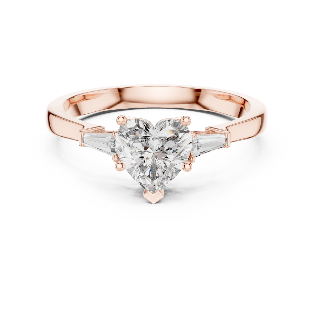 Aurora Heart Three-Stone Ring