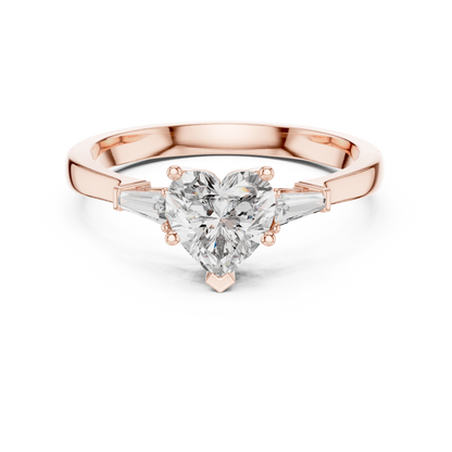 Aurora Heart Three-Stone Ring
