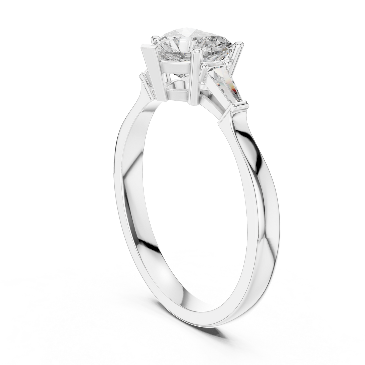 Aurora Heart Three-Stone Ring