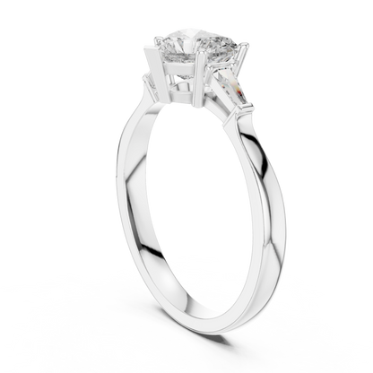 Aurora Heart Three-Stone Ring