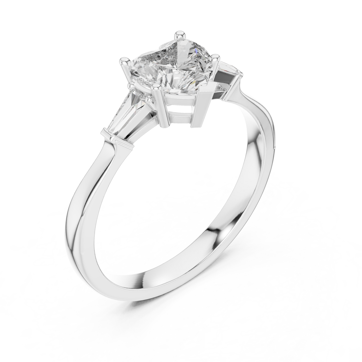 Aurora Heart Three-Stone Ring