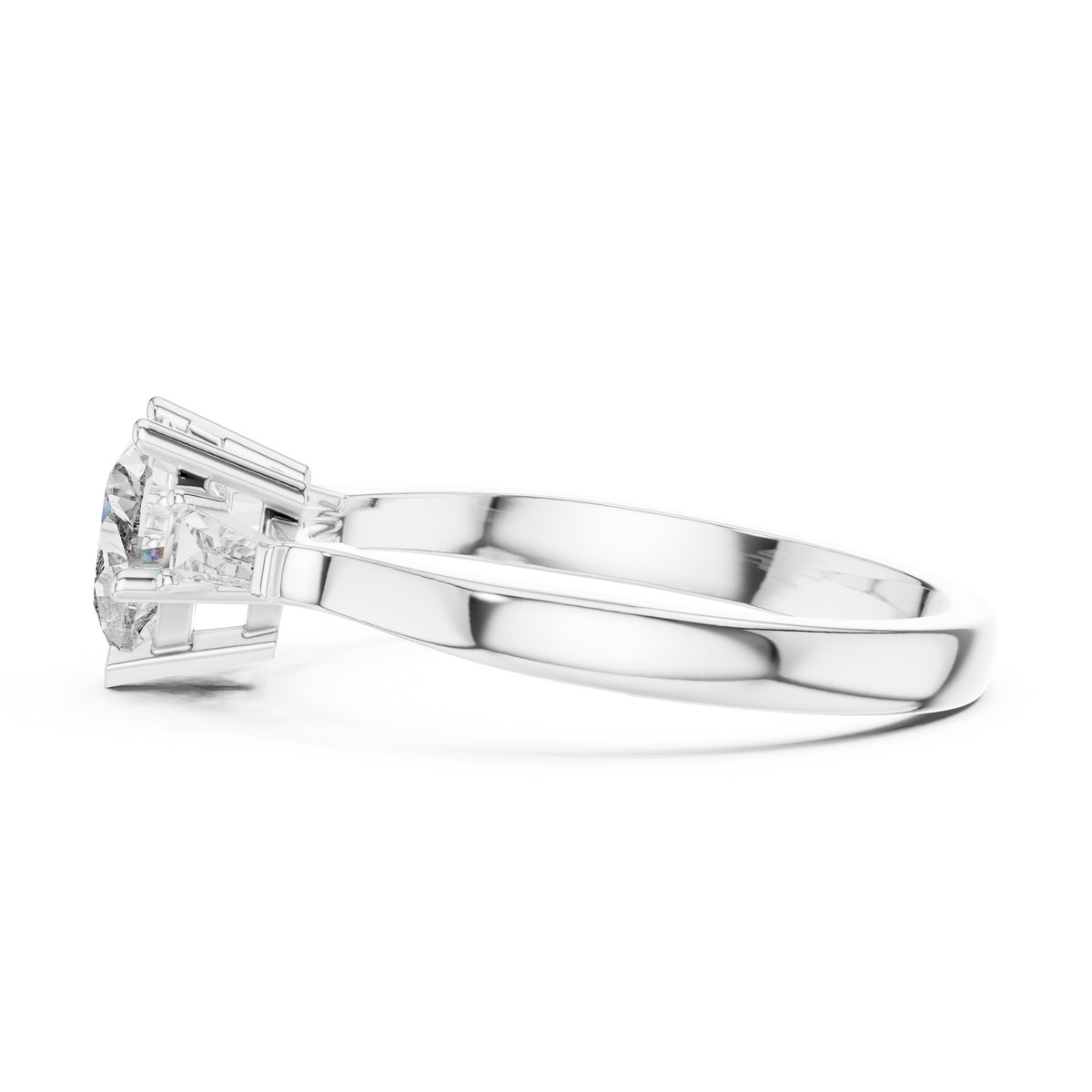 Aurora Heart Three-Stone Ring