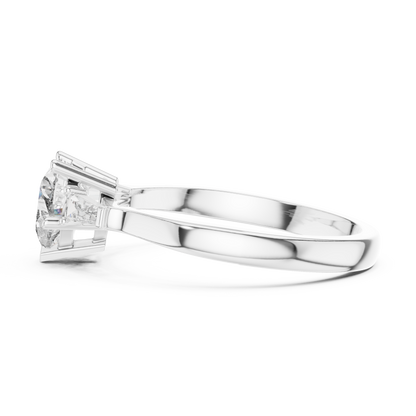 Aurora Heart Three-Stone Ring