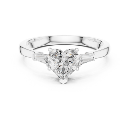 Aurora Heart Three-Stone Ring