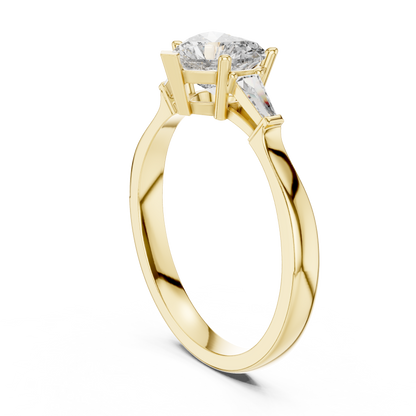 Aurora Heart Three-Stone Ring