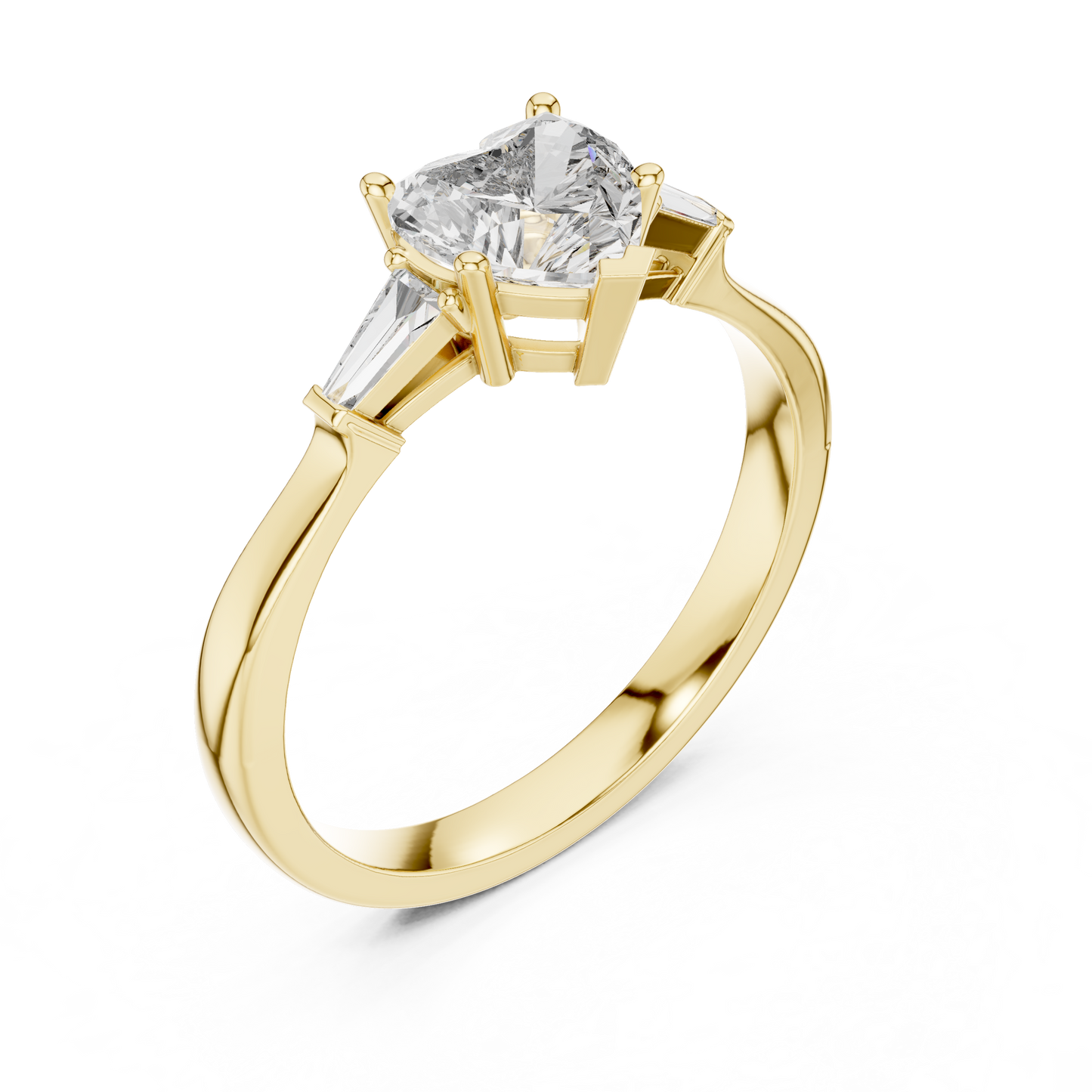 Aurora Heart Three-Stone Ring
