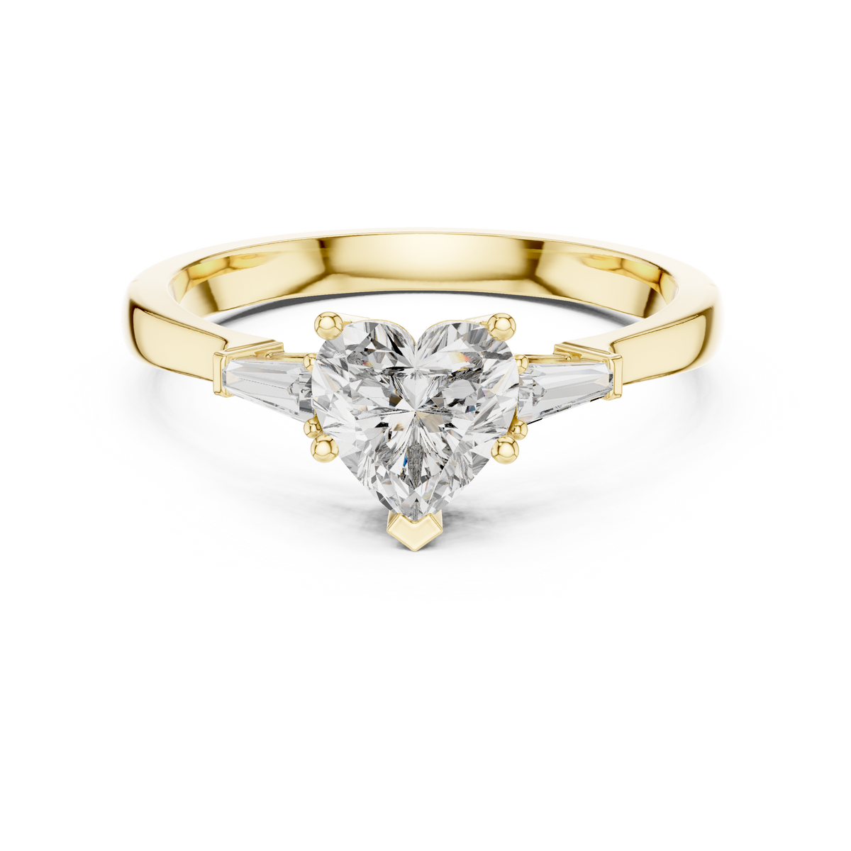 Aurora Heart Three-Stone Ring