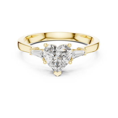 Aurora Heart Three-Stone Ring