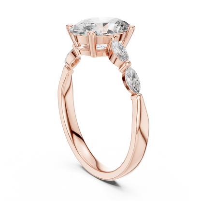 Rose Radiance Oval Ring