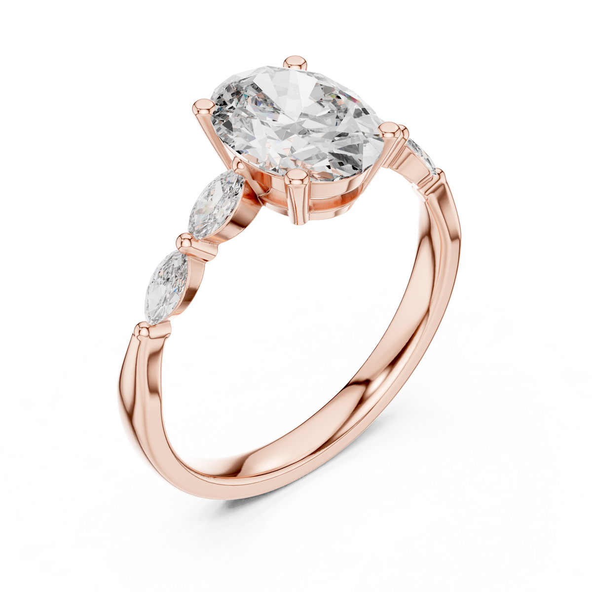 Rose Radiance Oval Ring