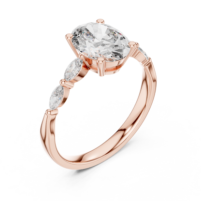 Rose Radiance Oval Ring