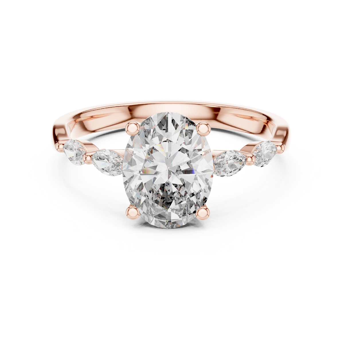 Rose Radiance Oval Ring