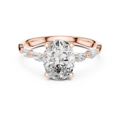 Rose Radiance Oval Ring