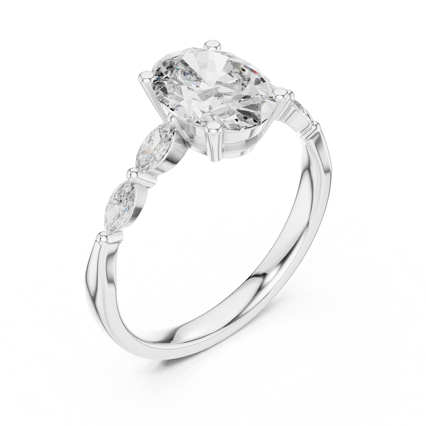 Rose Radiance Oval Ring