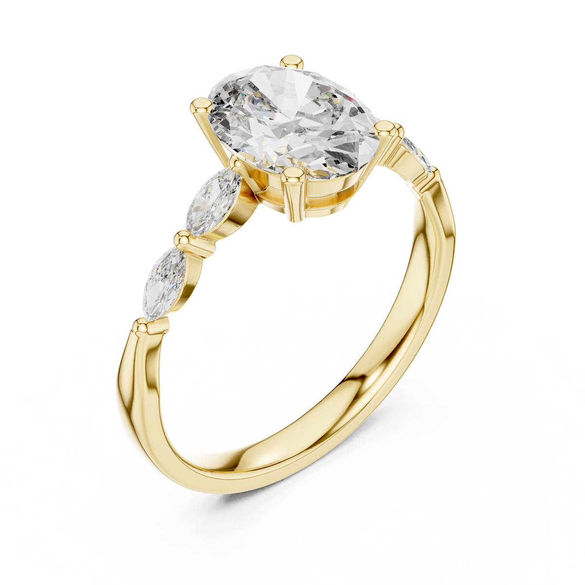 Rose Radiance Oval Ring