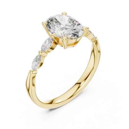Rose Radiance Oval Ring