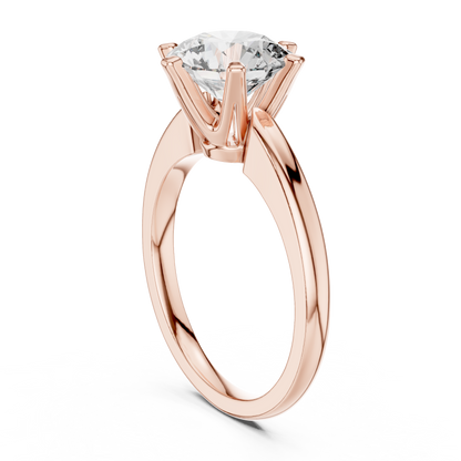 Rose Classic Solitaire Ring