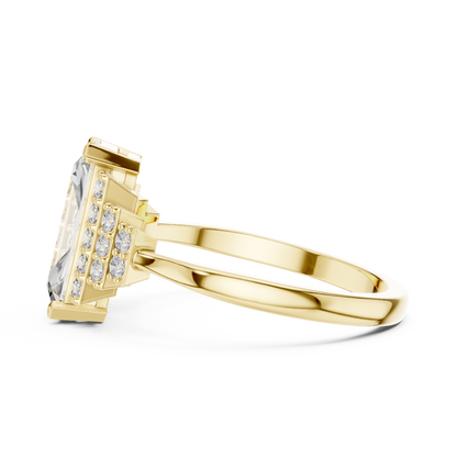 Radiant Steps Emerald Ring