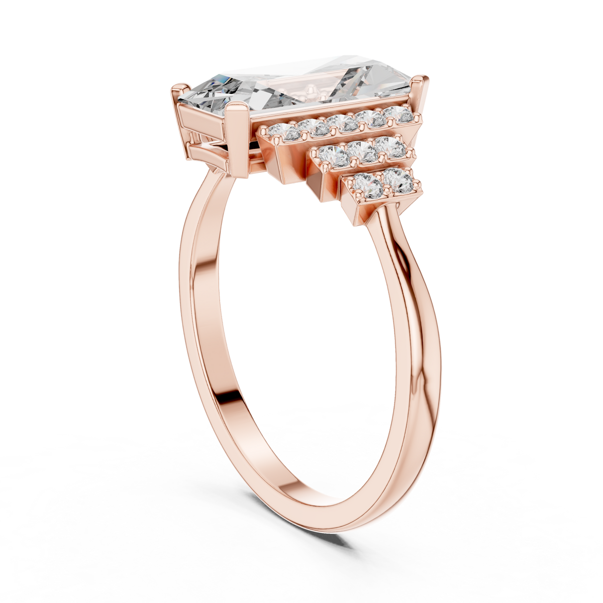 Radiant Tier Solitaire Ring