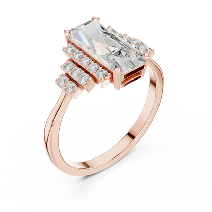 Radiant Tier Solitaire Ring