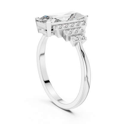 Radiant Tier Solitaire Ring