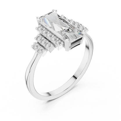 Radiant Tier Solitaire Ring