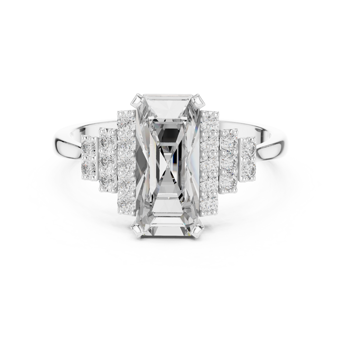 Radiant Tier Solitaire Ring